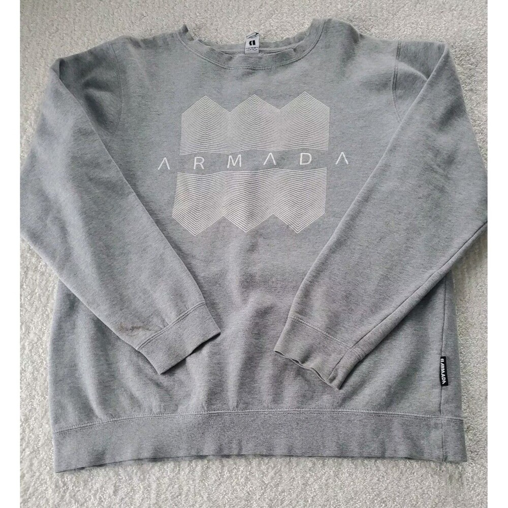 Armada Women's Size LG Crew Neck Gray Long Sleeve Pullover Sweatshirt Casual